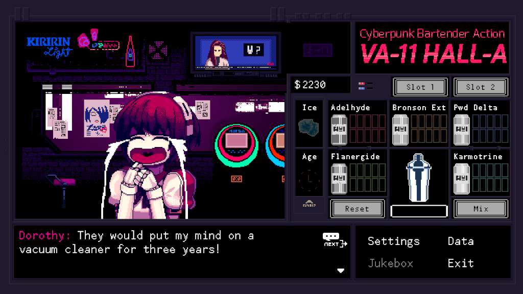 VA-11 Hall-A: Cyberpunk Bartender Action Steam CD Key