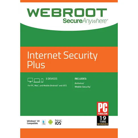 Webroot SecureAnywhere Internet Security Plus 3 PC 1 Year