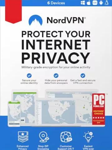 NordVPN Service 6 Devices, 1 Month
