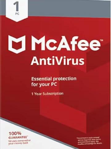 McAfee AntiVirus 1 Device 1 Year