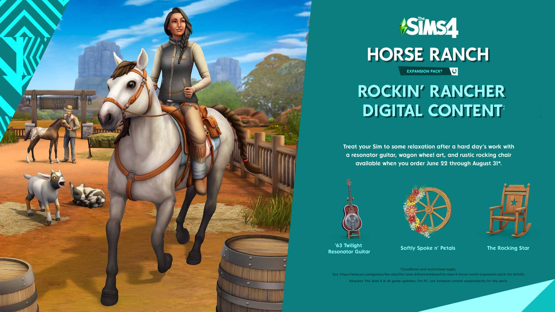 The Sims 4 - Horse Ranch - Rockin' Rancher DLC EU Origin CD Key | PlayNate